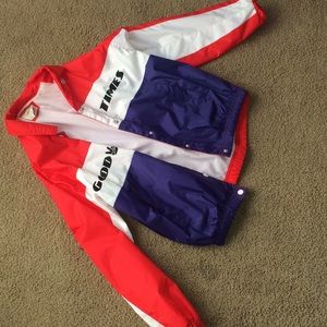 forever 21 windbreak, red white and blue